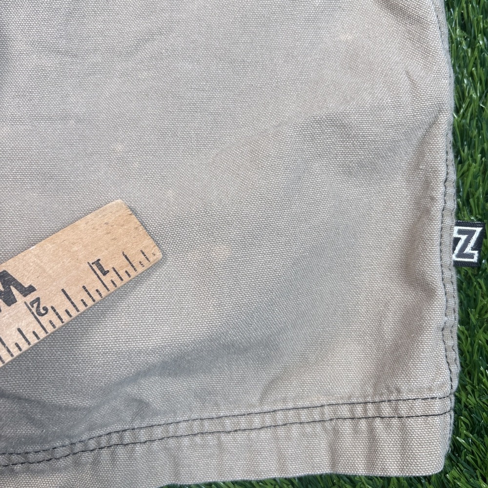 VTG Zoic Cycling Cargo Shorts Tan Men Size Large Lined Elastic Waist USA Made - Picture 15 of 16